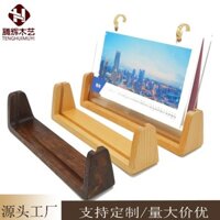 Đế lịch để bàn hình chữ U, đế gỗ acrylic, đế gỗ sồi, giá đỡ thẻ và ghi nhớ