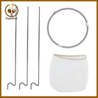 Đế lọc chống rò rỉ Popubear Giá đỡ bộ lọc nhà bếp Giá đỡ lọc thạch bằng thép không gỉ với túi lọc tái sử dụng Hoàn hảo cho đai ốc Nước ép sữa Sữa chua phô mai cho Đông Nam