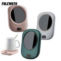 Đế lót ly sưởi ấm FILEWOTO, Máy hâm nóng cà phê chân không USB 3 cấp độ, Bình giữ nhiệt thông minh 55°C Warm Coaster Văn phòng