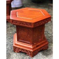 Đế lục giác, đôn chân loa kê đồ trang trí nhà cửa gỗ hương