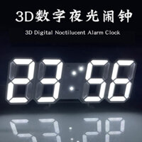 Đề Nghị3D Đồng hồ báo thức kỹ thuật số clock Cảm biến ánh sáng thông minh sáng tạo LED Đồng hồ treo tường phong cách Hàn