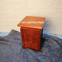 Đế nhất sơn sen vuông hộp gỗ hương cao 20cm,25cm