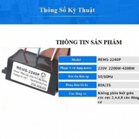 Đề pha điện tử, ly tâm mặt vít, bộ ly hợp nhanh tua điện tử REMS-2240P 80A/3S 230VAC cho động cơ điện tải lớn