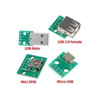 Đế ra chân header USB MICRO  MINI TYPE-B DIP USB2.0 3.0 - Usb male  đực