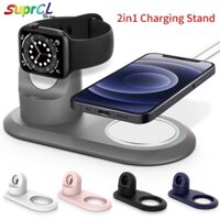 Đế Sạc 2 Trong 1 Cho Đồng Hồ Thông Minh watch i-watch series 7 6 5 4 3 se for I-Phone 12 Pro max 13