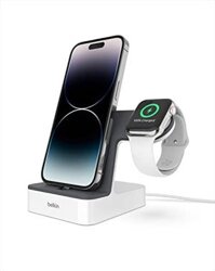 Đế sạc 2 trong 1 cho iPhone và Apple Watch Belkin – Trạm sạc Powerhouse + Đế sạc Apple Watch – Dành cho iPhone 6/7/8/X/Xs/Xr/Xs Max, Apple Watch Series 4, 3, 2 và 1