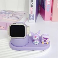 Đế sạc dễ thương cho iWatch All Series Đế sạc silicon chống trượt Đồng hồ thông minh Hoạt hình Đế silicon S9 8 7 6 iWatch Giá đỡ lưu trữ