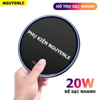 Đế sạc không dây 20W 15W cho Samsung iPcó đèn led