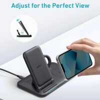 Đế sạc không dây Anker 3 trong 1 ( Anker Foldable 3-in-1 Wireless Charging Station with Adapter – Anker 335 Wireless Charger)