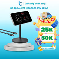 Đế Sạc Không Dây Anker MagGo 1C 15W A25X1 Kèm Cáp USB-C - Chính Hãng Bảo Hành 18 Tháng