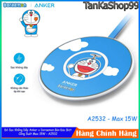 Đế Sạc Không Dây Anker x Doraemon PowerWave Slim Pad Max 15W - A2532 Sạc Nhanh Chuẩn Qi