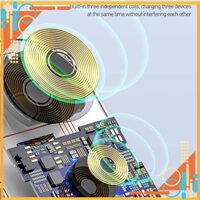 Đế sạc nhanh không dây 18W hỗ trợ sạc cùng lúc cho 3 thiết bị hiệu Baseus Triple Smart Wireless - Hàng chính hãng