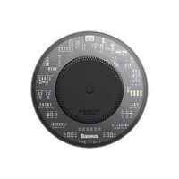 Đế Sạc Nhanh Không Dây Baseus Simple 2 Wireless Charger 15W Qi Cho iPhone Samsung Xiaomi Huawei LG Airpods (Kèm Cáp C To C 24W 12V/2A)