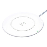 Đế Sạc Nhanh Không Dây Cho iPhone Belkin BOOSTUP F7U027DQWHT 7.5W Chuẩn Qi (Kèm AC Adapter) - Trắng - Hàng Chính Hãng