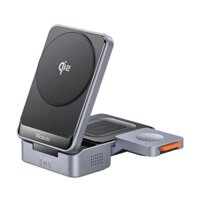 Đế sạc nhanh không dây MCDODO CH-519 MagQ Qi2 3-in-1 Foldable desktop wireless charger – BLACK