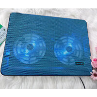 Đế tản nhiệt laptop 2 Fan có Led (xanh/đen/đỏ) dùng cho máy 12-15.6inch