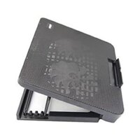 Đế Tản Nhiệt Laptop 2 quạt Có Led - Quạt Tản Nhiệt Laptop Thay Đổi Độ Dốc (Màu Đen) - HV Store 459