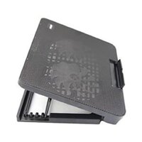 Đế Tản Nhiệt Laptop 2 quạt Có Led - Quạt Tản Nhiệt Laptop Thay Đổi Độ Dốc (Màu Đen)