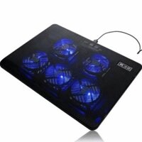 Đế tản nhiệt laptop 5 quạt V5 có đèn cooling pad làm mát tốt -Có BH
