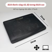 Đế tản nhiệt laptop 5 quạt V5 có đèn cooling pad làm mát tốt [Hàng đẹp]