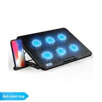 Đế tản nhiệt Laptop Coolcold F5 - 6 quạt led xanh + Led RGB