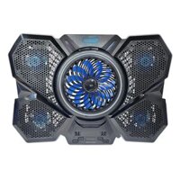 Đế Tản Nhiệt Laptop COOLCOLD F13 PLUS (5 Fan, Led Xanh, Có Thể Nâng Hạ)