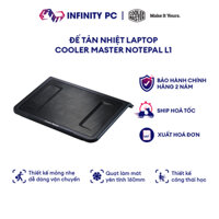 Đế Tản Nhiệt Laptop Cooler Master Notepal L1, Chống ồn, Tương thích 17 Inch | HÀNG CHÍNH HÃNG Bảo Hành 2 Năm