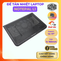 Đế tản nhiệt laptop Cooler Master NOTEPAL L1 , Tương thích 14-17 Inch|Hàng chính hãng|BH 2 năm