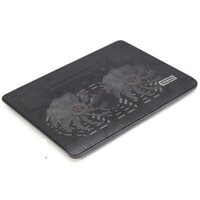 Đế tản nhiệt laptop Cooling Pad N139 loại 2 quạt màu đen có led