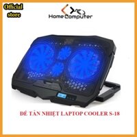 Đế tản nhiệt laptop, Đế tản nhiệt S18 COOLER 4 quạt mạnh mẽ, ổn định, chống ồn, dòng cao cấp cho game thủ .Offical Store