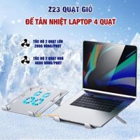 Đế tản nhiệt laptop gaming Z23 giá đỡ laptop 4 quạt tốc độ gió 4600RPM làm mát nhanh chống ồn
