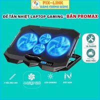 Đế tản nhiệt laptop máy tính bảng PIX-LINK làm mát nhanh đèn led gaming 4 quạt chống ồn 7 mức chỉnh độ cao - BẢN VIP