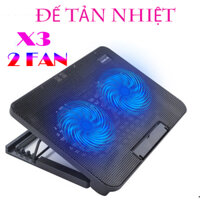 Đế tản nhiệt laptop máy tính macbook N99 17 inch 2 quạt - S215 - FULL BOX