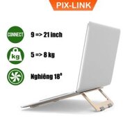 Đế Tản Nhiệt PIX-LINK X5 Chất Liệu Nhôm Nguyên Khối, Siêu Mỏng Nhẹ Dùng Cho Laptop, Macbook 13-15.6 inch Hàng Chính Hãng - Vàng