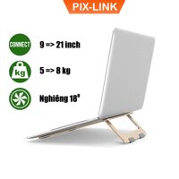 Đế Tản Nhiệt PIX-LINK X5 Chất Liệu Nhôm Nguyên Khối, Siêu Mỏng Nhẹ Dùng Cho Laptop, Macbook 13-15.6 inch Hàng Chính Hãng - Vàng