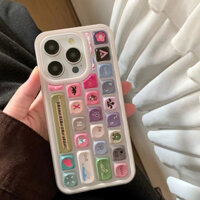 Dễ Thương 3D Bàn Phím Khăn Cho Mèo Ốp lưng iPhone 16 15 14 13 12 Pro Max Hoạt Hình TPU Chống Sốc Mặt Sau