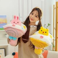 Dễ thương biến hình kẹo mút bó hoa thỏ búp bê gối gấu đồ chơi sang trọng cho bạn gái quà tặng