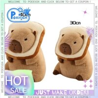 Dễ Thương Capybara Sang Trọng Gối Có Thể Đeo Bánh Mì Nướng Mũ Kawaii Bánh Mì Capybara Thú Nhồi Bông Đồ Chơi Ôm Quà Tặng