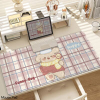 Dễ Thương Con Chó Con Kẻ Sọc Miếng Lót Chuột Siêu Lớn Văn Phòng Máy Tính Bàn Phím Miếng Lót Hoạt Hình Trò Chơi Miếng Lót Chuột Chống Trơn Trượt Để Bàn Pad