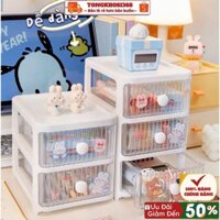 Dễ thương để bàn văn phòng phẩm hộp lưu trữ acrylic trong suốt ngăn kéo giá nhựa chống bụi đồ lặt vặt hộp lưới.