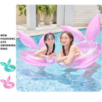Dễ Thương Đính Kim Sa Lấp Lánh Tai Thỏ Nàng Tiên Cá Bơm Hơi Vòng Bơi Dự Tiệc Lifebuoy Bể Bơi Phao Vòng Tròn Cho Trẻ Em Người Lớn