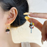 Dễ Thương Dopamine Nhiều Màu Sắc Nấm Bông Tai Niche Màu Sắc Tương Phản Hoạt Hình Đính Hạt Bông Tai Thiết Kế Phù Hợp Với Bông Tai Độc Đáo