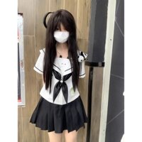 Dễ Thương Gấu Trúc Dễ Thương Cô Gái Dễ Thương jk Đồng Phục In Hình Top Phong Cách Nhật Bản Xếp Ly Váy Phù Hợp Với Hai Mảnh Cô Gái Mềm Mại Dễ Thương Gấu Trúc Cô Gái Dễ Thương jk Đồng Phục Thủy Thủ In Hình Top Phong Cách Nhật Bản Xếp Ly Váy Phù Hợp Với Hai