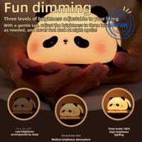 Dễ Thương Gấu Trúc Đèn Led Silicone Đầu Giường Đèn Bàn Đèn Ngủ Mới Lạ Đèn Ấm Động Vật Z7m6