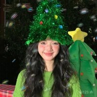 Dễ thương Giáng sinh ma Quả bóng đầy màu sắc vui tươi, mũ cây thông Noel, trang trí Giáng sinh, trang trí, không khí, mũ đội đầu, phụ kiện tóc
