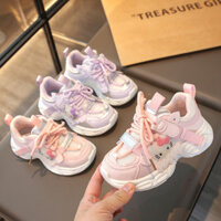 Dễ Thương Hello Kitty Sanrio Bé Gái Giày Thể Thao Lưới Mới Đa Năng Bóng Rổ Giày Thể Thao Cho Trẻ Em Hoạt Hình Thời Trang Trẻ Em Nhân Quả Giày Chạy Bộ