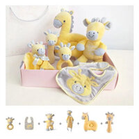 【Dễ thương Hình dạng động vật dễ thương】 Hộp quà trẻ sơ sinh Set Bell Beeping Stick thoải mái đồ