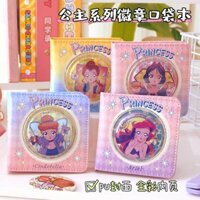 Dễ thương, hoạt hình sáng tạo huy hiệu Mini sổ tay công chúa bỏ túi Vua Vinh Quang thanh pu Sổ tay cầm tay trang màu cầm tay 7VKA