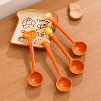 Dễ Thương Lạ Alkaline Nước Bánh Mì Thìa Gốm Muỗng Bữa Ăn Cà Phê Tay Cầm Dài Kem Uống Súp Muỗng Cháo
