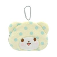 Dễ Thương Marumofubiyori Sang Trọng Ví Đựng Tiền Xu Hoạt Hình Đầu Gấu Kawaii Túi Móc Khóa Đồng Xu Túi